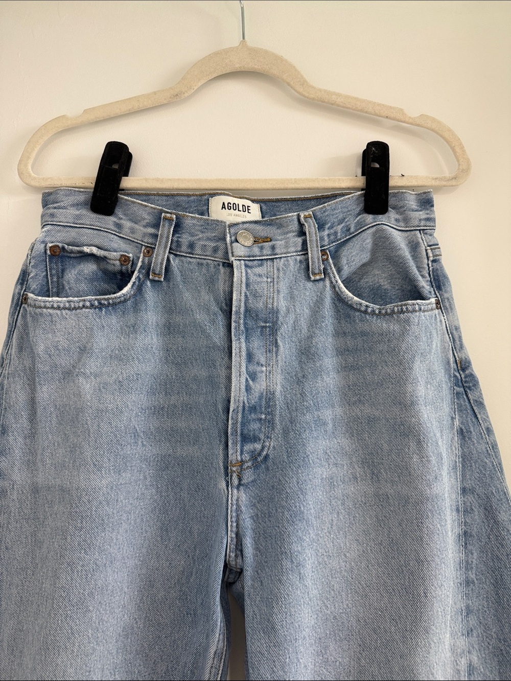 Agolde Luna High Rise Pieced Taper Jeans in Void - Picture 8 of 14